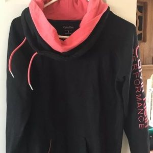 CALVIN KLEIN WOMEN'S COWL NECK  BLACK SZ M